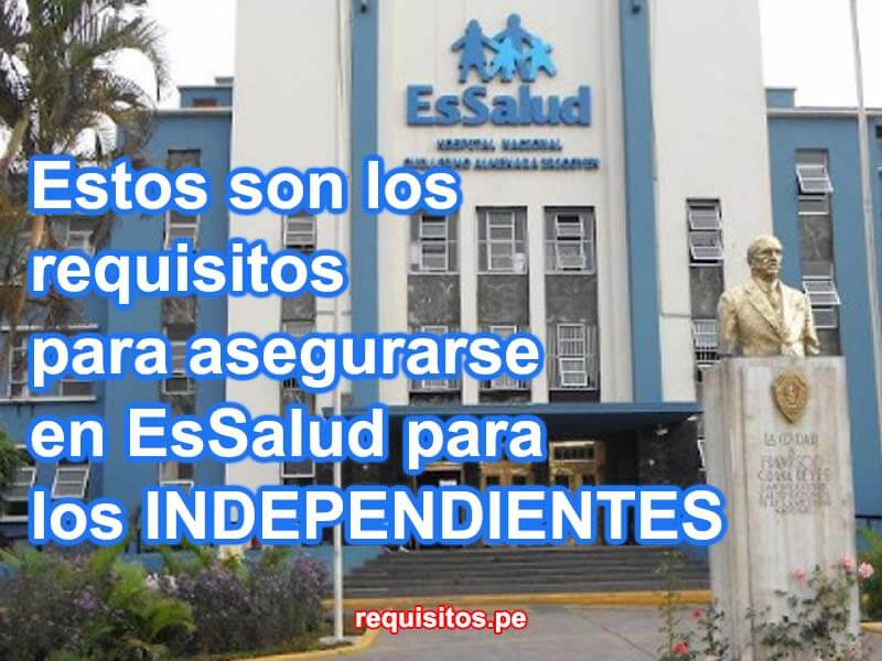 Requisitos para afiliarse a EsSalud como independiente